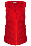 Red Layer Fur Gilet