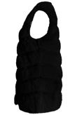 Black Layer Fur Gilet 
