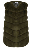 Khaki Layer Fur Gilet