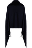 Navy Faux Fur Wrap Up Cardigan