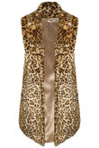 Leopard Long Fur Gilet