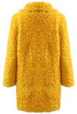 Mustard Faux Fur Teddy Long Coat