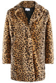 Leopard Print Faux Fur Overcoat