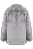 Grey Faux Fur Overcoat