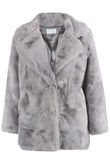 Grey Faux Fur Overcoat