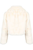 Cream Teddy Faux Fur Cropped Jacket