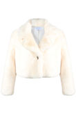 Cream Teddy Faux Fur Cropped Jacket
