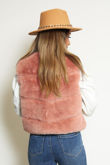 Pink Faux Fur Gilet