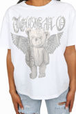 White Embellished Angel Teddy T-Shirt