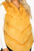 Mustard Luxury Faux Fur Gilet