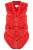 Red Luxury Faux Fur Gilet