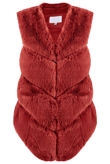 Layers Pattern Low Front Faux Fur Gilet mix pack