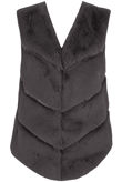 Layers Pattern Low Front Faux Fur Gilet mix pack