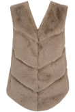 Taupe Luxury Faux Fur Gilet