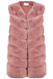 Rose Luxury Long Faux Fur Gilet