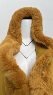 Yellow Faux Fur Cape Shawl Pullover