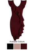 Frilled Asymmetric Bodycon Dress - Mix Pack