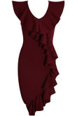Frilled Asymmetric Bodycon Dress - Mix Pack