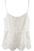 White Broderie Anglaise Embroidered Cami
