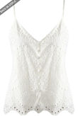White Broderie Anglaise Embroidered Cami