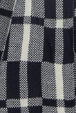 Blue Check Knitted Hooded Jacket
