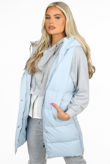 Hooded Longline Puffer Gilet
