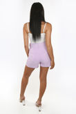 Tailored Belted Shorts In Lilac