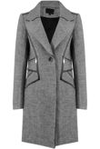 Knitted Tweed Thread Work Overcoat
