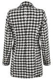White Hounds Tooth Double Breast Overcoat