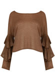 Layered Sleeve Metallic Jumpers
