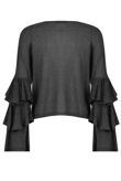Layered Sleeve Metallic Jumpers