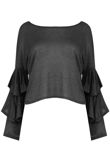 Layered Sleeve Metallic Jumpers