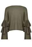 Layered Sleeve Metallic Jumpers