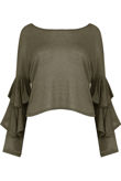 Layered Sleeve Metallic Jumpers