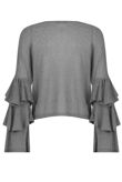 Layered Sleeve Metallic Jumpers