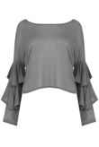 Layered Sleeve Metallic Jumpers