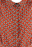 Orange Printed Tie Up Shift Dress