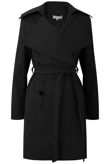 Black Belt Wrap Duster Overcoat