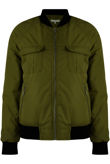 Khaki Cargo Pockets Bomber Jacket 