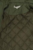 Khaki Waist Tie Fur Hood Parka Jacket