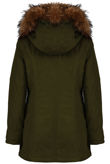 Golden Fur Hood Parka Coat 