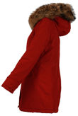 Golden Fur Hood Parka Coat 