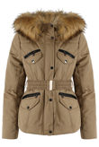 Natural Fur Hood Parka Jacket