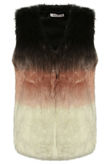 Multi Colours Faux Fur Gilet