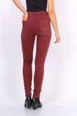 Burgundy High Waisted Super Stretch Jeans
