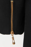 Black Cross Zip Long Coat