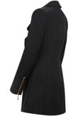 Black Cross Zip Long Coat