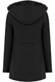 Black Toggle Fastening Fur Hooded Coat