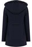 Navy Toggle Fastening Fur Hooded Coat