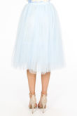 Midi Tulle Skirt In Blue